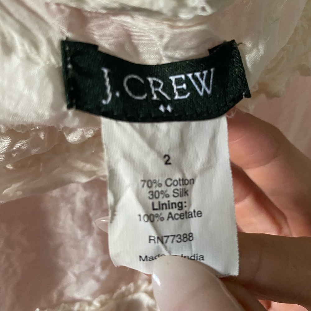 J Crew Cream Ruffle Dress - Picture 12 of 12